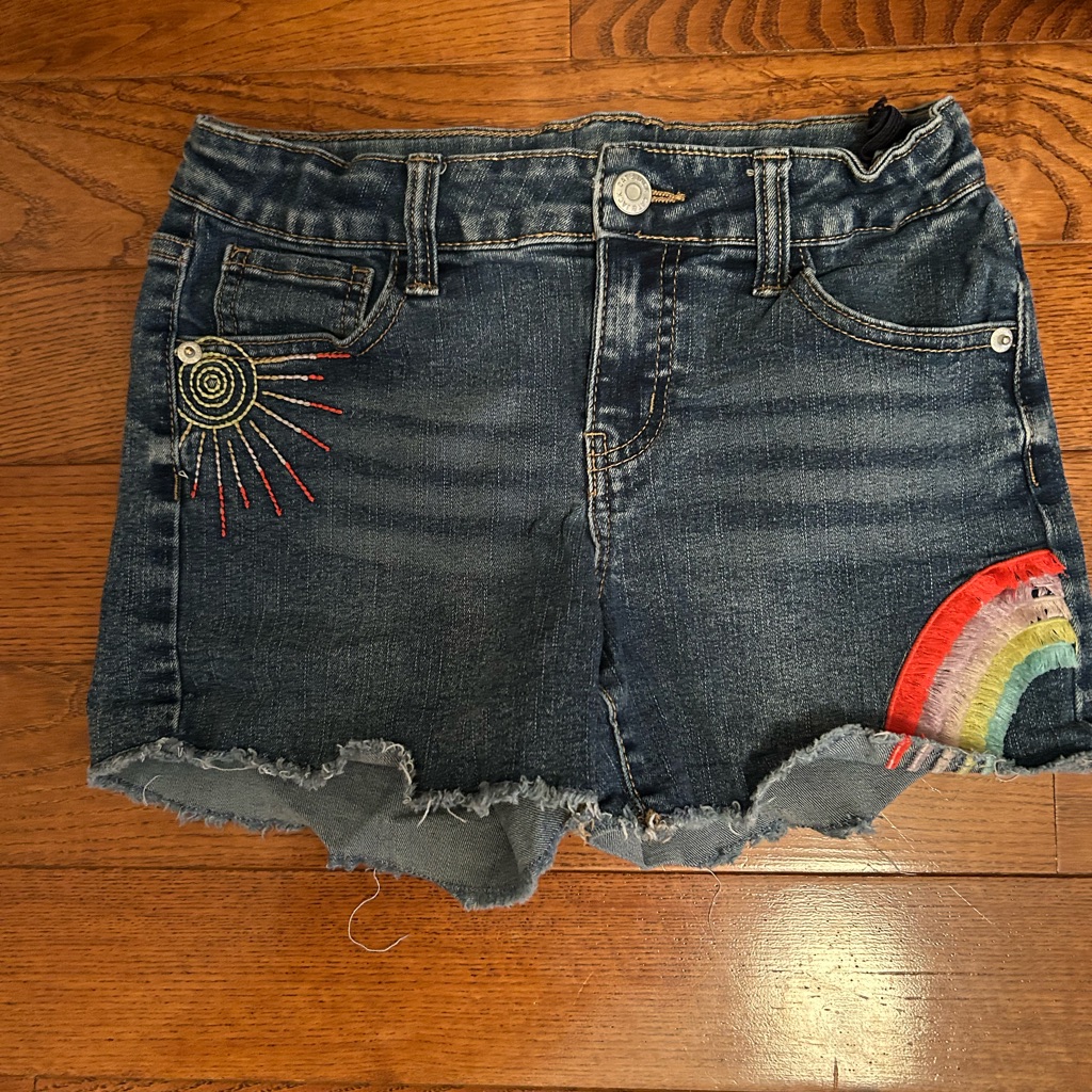 Cat & Jack Girls Embroidered Jean Shorts